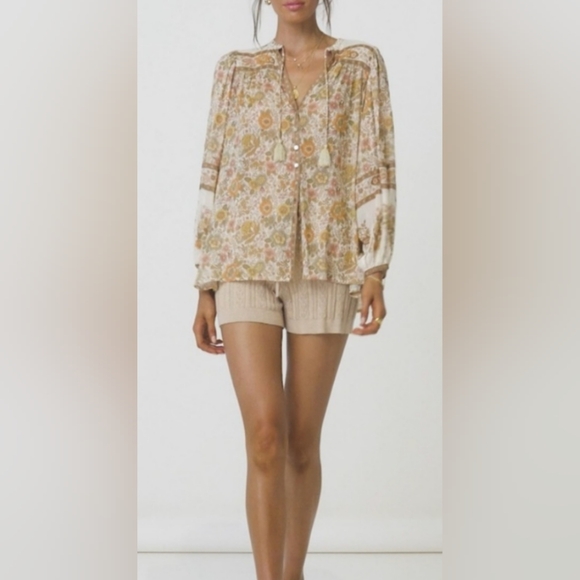 Spell and the Gypsy Collective Juniper Blouse, cream, XL, NWT - Picture 7 of 12